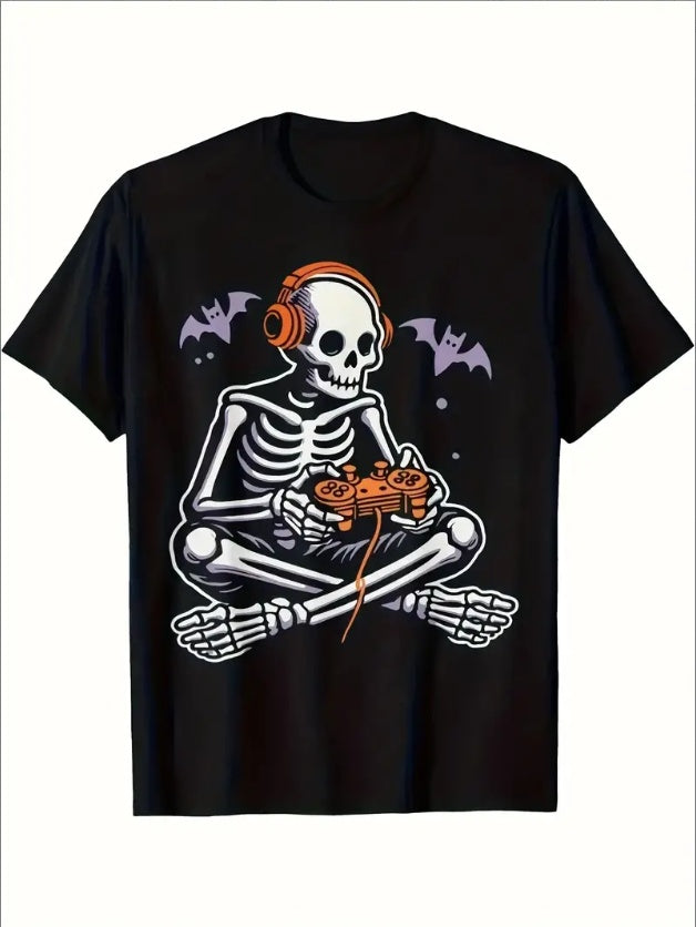 Halloween T-shirt Becoming A Skeleton Gamer Video Game