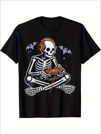 Halloween T-shirt Becoming A Skeleton Gamer Video Game