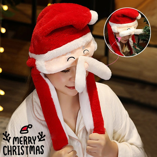Movable Christmas Hat - LED Light Up Santa Snowman Elk Hat | Festive Holiday Party Accessory