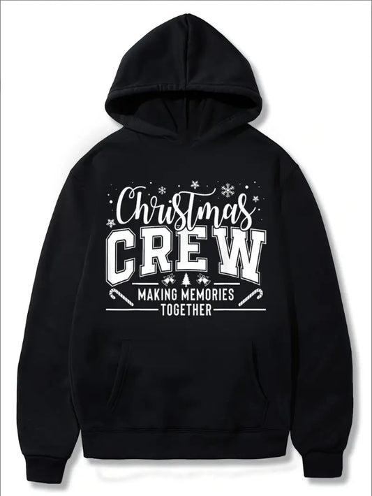 Christmas Family Hoodie 2024 Christmas Fun Men's And Women's Oversized Hoodies, Sweatshirts, Crew Neck, Long Sleeves, Hoodies, Pullovers, Tops, With Pockets