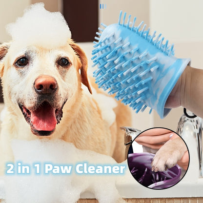 Dog Paw Cleaner Cup - 2-in-1 Portable Pet Foot Washer Brush for Dogs & Cats