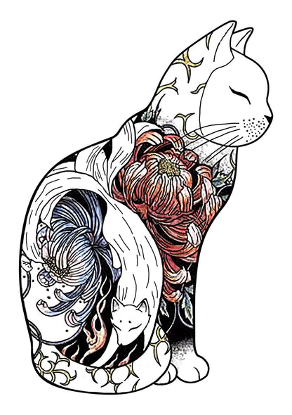 Animal Shaped Wooden Jigsaw Puzzles - Colorful Elephant & Turtle Christmas Gift for Kids Ages 4-6