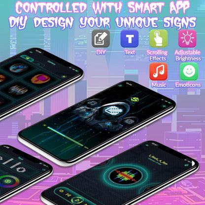 Programmable LED Mask-App Bluetooth Customizable Light-Up Face Mask for Festivals Parties Raves Cosplay Christmas Gift