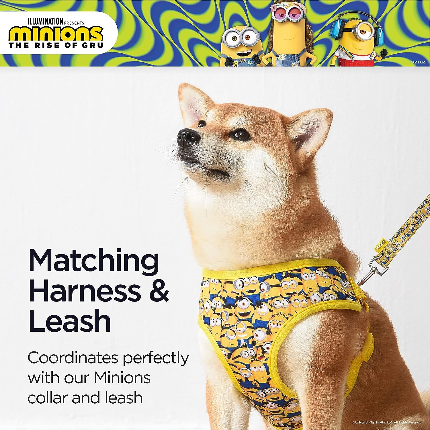 Dog Harness, Medium, Yellow, More than a Minion | Comfortable Mesh No-Pull Dog Harness| Gifts for  Fans and Their Pets | Officially Licensed Pet Product from Universal Studios