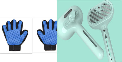 Pet Grooming Brush with Water Spray - Self-Cleaning Hair Remover for Dogs & Cats