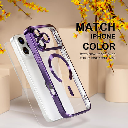 For Iphone 17 Pro Max/Air/17 Pro/17 Slim Plating Clear Mag Safe Lens Screen Case