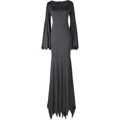 Black Halloween Costume Women Gothic Bat Sleeve Dress Cosplay Costumes Vintage Carnival Party Outfit