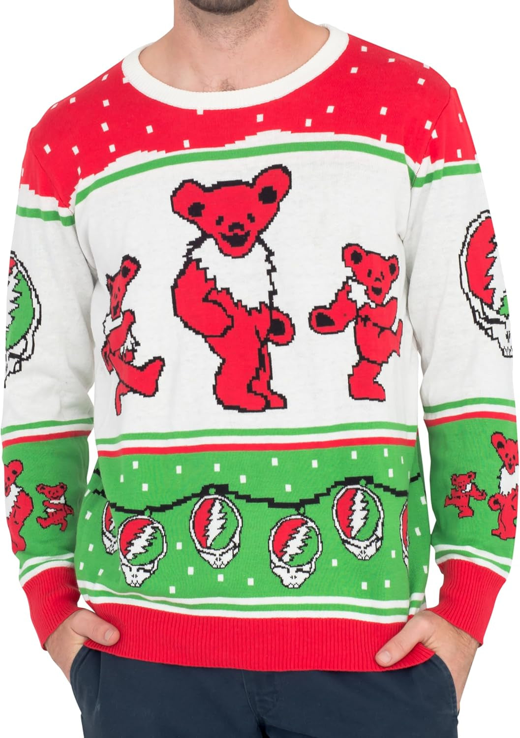 Grateful Dead Bears and Ornaments Christmas Sweater