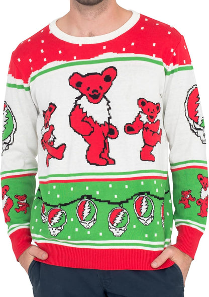 Grateful Dead Bears and Ornaments Christmas Sweater