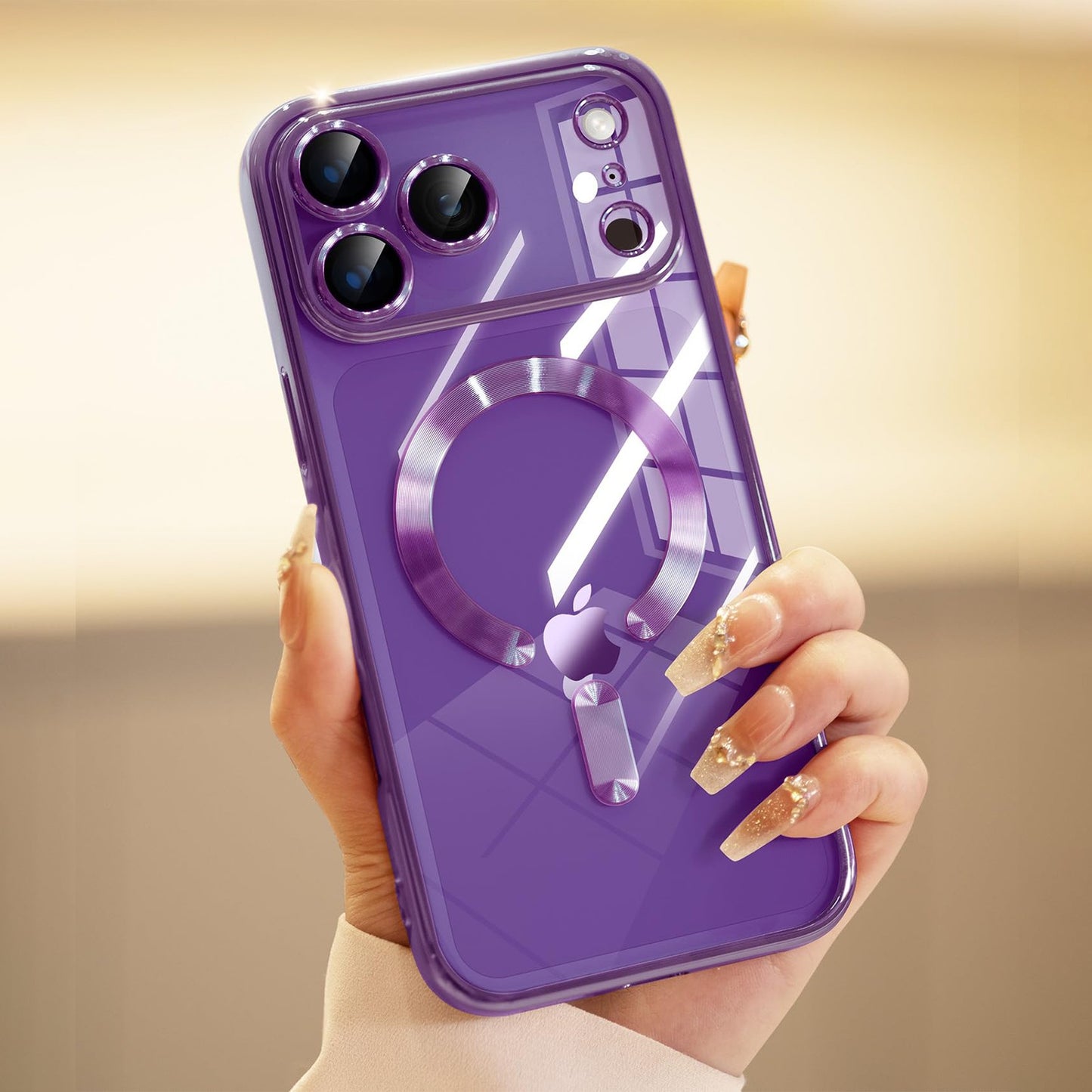 For Iphone 17 Pro Max/Air/17 Pro/17 Slim Plating Clear Mag Safe Lens Screen Case