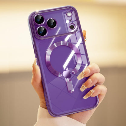 For Iphone 17 Pro Max/Air/17 Pro/17 Slim Plating Clear Mag Safe Lens Screen Case