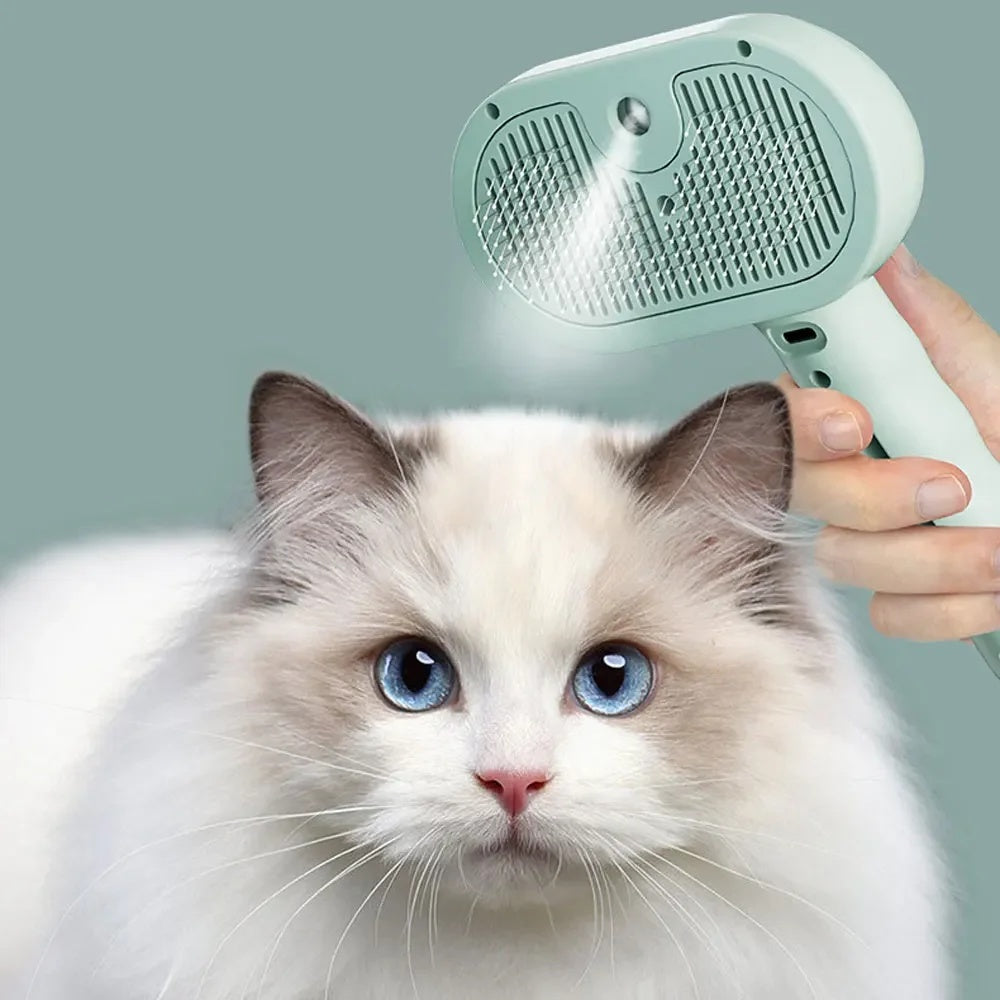 Pet Grooming Spray Brush - Professional Hair Remover with Water Mist for Dogs & Cats